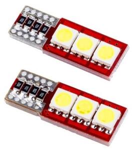 Einparts LED auto žiarovka, W5W, T10, 3 SMD5050, CANBUS, 9-16V, 6000K, balenie 2ks [EPL36]