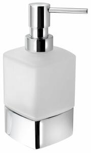 GEDY 545513 Lounge dávkovač mydla na postavenie 280 ml, mliečne sklo/chróm