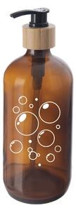 Orion Sklenený dávkovač mydla, hnedá, 0,5 l