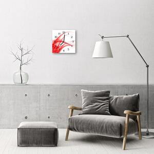 Sklenené hodiny štvorcové Abstraktné umenie 30x30 cm