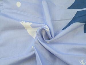 Bavlnené obliečky JELEŇ A STROM modré Rozmer obliečky: 70 x 90 cm | 140 x 200 cm
