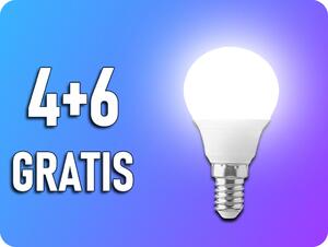 V-TAC E14 LED žiarovka 3,7W, 320lm, P45, 4+6 zadarmo! Farba svetla: Teplá biela