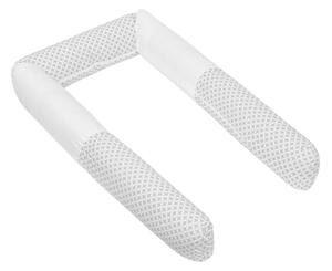 Bellatex Mantinel do postieľky valec Kosoštvorce šedá, 240 cm