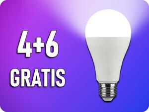 V-TAC E27 LED žiarovka 15W, 1521LM, A65, 4+6 zadarmo! Farba svetla: Studená biela