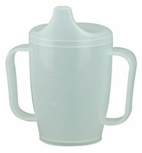 Hrnček s pítkom s dvoma viečkami 250 ml, biela