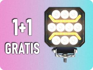 KAMAR LED pracovné svetlo 15W, 1500lm + LED pás oranžový, 12/24V, IP67, 1+1 zadarmo! [L0185]