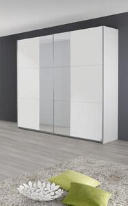 BIELA SKRIŇA SO ZRKADLOM, 218/210/59 cm XXXL - Skrine, Online Only