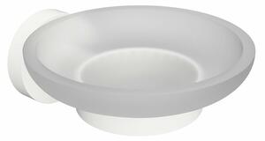 Sapho XR803W X-Round White mydlovnička, mliečne sklo/biela