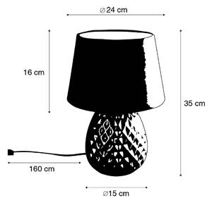 Klasická stolná lampa hnedá 35 cm - Betty