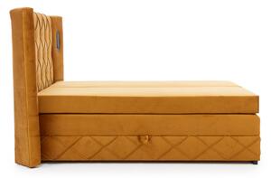Čalúnená posteľ boxspring SONO, 160x200, monolith 92