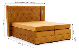 Čalúnená posteľ boxspring SONO, 120x200, monolith 84