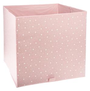 Atmosphera for Kids Úložný box na hračky ružový s hviezdičkami 29x29x29 cm