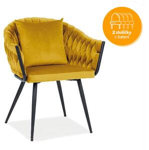 Jedálenská stolička Nuvo 2ks - žltá