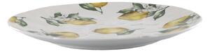 Porcelánový jedálenský tanier s citrónmi Maison Limone Blossom - 27*2,5 cm - Chic Antique