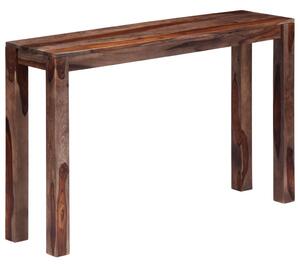 Konzolový stolík sivý 120x30x76 cm masívne sheeshamové drevo