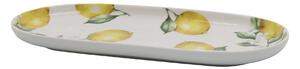 Porcelánová tácka s citrónmi Maison Limone Blossom - 25*11*2 cm - Chic Antique