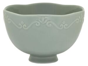 Zelená porcelánová miska s čipkou Provence lace verte - Ø 14*10 cm / 650 ml - Chic Antique