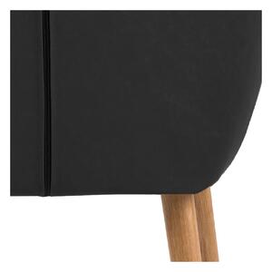 Stolička s opierkou Nora – čierna 84 × 58 × 58 cm
