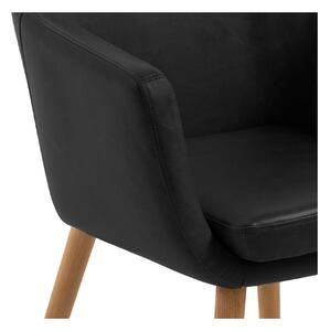 Stolička s opierkou Nora – čierna 84 × 58 × 58 cm