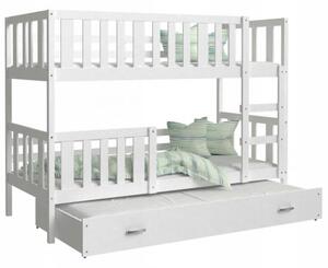 Detská poschodová posteľ NEMO 3 190x80 cm BIELA