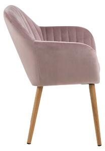Stolička s opierkou Emilia – ružová 83 × 57 × 61 cm ACTONA
