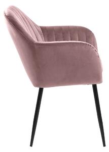 Stolička s opierkou Emilia – ružová 83 × 57 × 61 cm ACTONA