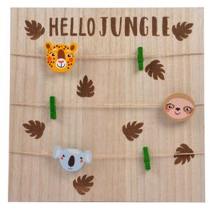 Homea Detský organizér na stenu Hello Jungle 30 x 30 cm