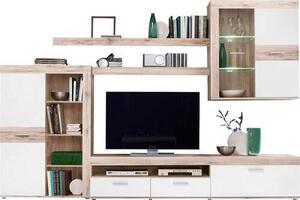 OBÝVACIA STENA, biela, farba duba Carryhome - Obývacie steny
