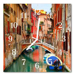 Nástenné sklenené hodiny Benátky 30x30 cm