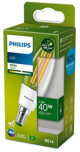 Philips 8719514435759 LED žiarovka E14 2,3W/40W 485lm 3000K B35 filament sviečka A-class