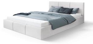 GM Čalúnená manželská posteľ s úložným priestorom Izabela - biela Rozmer: 140x200