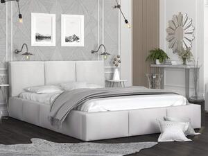 Čalúnená manželská posteľ s úložným priestorom Izabela - biela Rozmer: 160x200