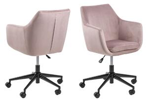 Kancelárska stolička Nora – ružová 91 × 58 × 58 cm