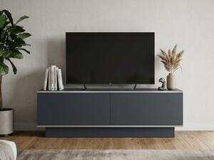 TV stolík ALVIN 135 cm, antracit/strieborná