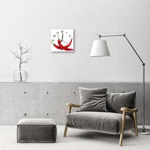 Sklenené hodiny štvorcové Chilli 30x30 cm