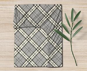 Ervi Bavlnené napínacie prestieradlo - Grey Tartan