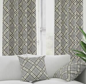 Ervi Bavlnený záves - Grey Tartan