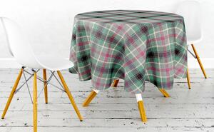 Ervi Gobelínový obrus na stôl okrúhly - Tradičný zelený tartan