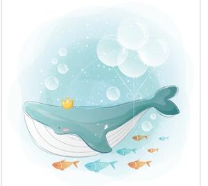 Dream Creations Plagát do detskej izby veľryba