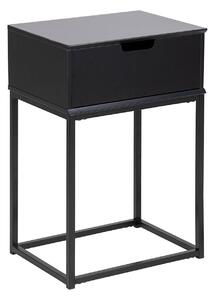 ACTONA Nočný stolík Mitra – čierna 61.5 × 40 × 30 cm