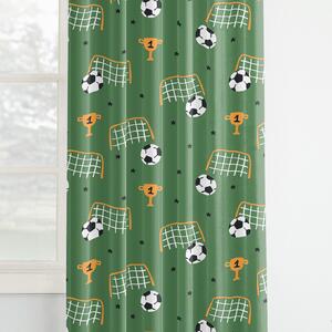 Goldea detský bavlnený záves - futbalový svet 140x150 cm