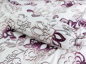 MK Lůžkoviny.cz 7-dielna súprava francúzskych obliečok Maryna fialové – s plachtou 220 × 230 cm