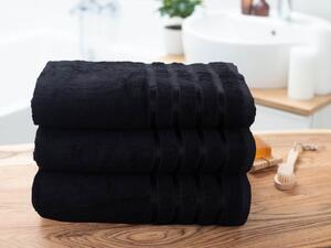 MKLozkoviny.sk Bambusový uterák 50 × 100 cm ‒ Noemi čierny