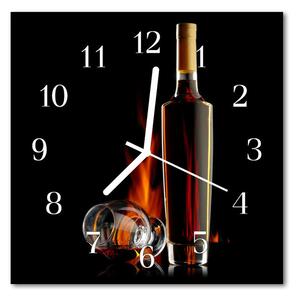 Nástenné sklenené hodiny Alkohol 30x30 cm