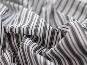 MKLozkoviny.sk Bavlnené obliečky Renforcé – Stripes Grey, 140 × 200 cm / 70 × 90 cm