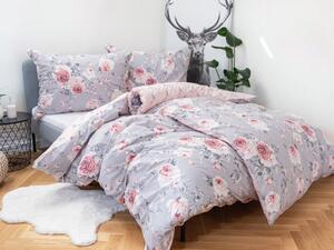MKLuzkoviny.cz Predĺžené bavlnené obliečky Renforcé – Maison ružové, 140 × 220 cm / 70 × 90 cm
