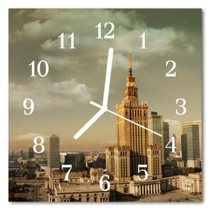 Sklenené hodiny štvorcové Warsaw 30x30 cm