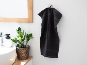 MKLuzkoviny.cz Malý froté uterák 30 × 50 cm ‒ Panama čierny
