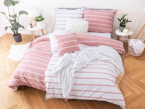 MKLozkoviny.sk Bavlnené obliečky na 2 postele – Kamala růžové 140×200/70×90 cm