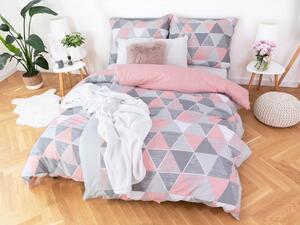 MKLozkoviny.sk Bavlnené obliečky na 2 postele – Mandisa růžová 140×200/70×90 cm